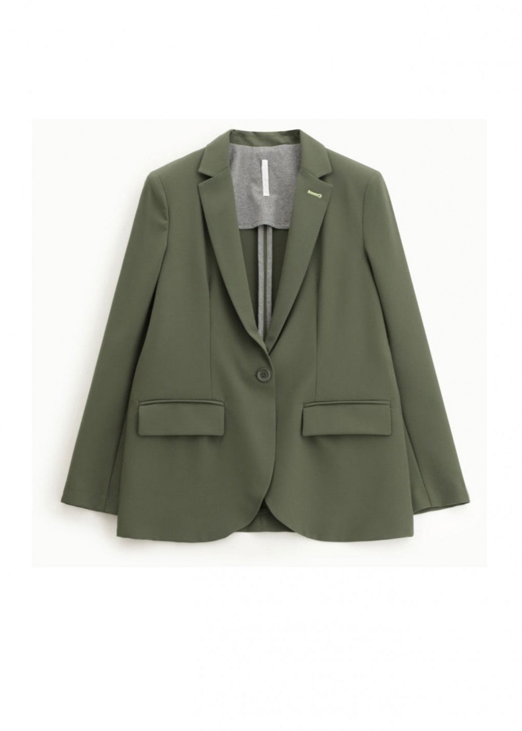 Blazer droit kaki