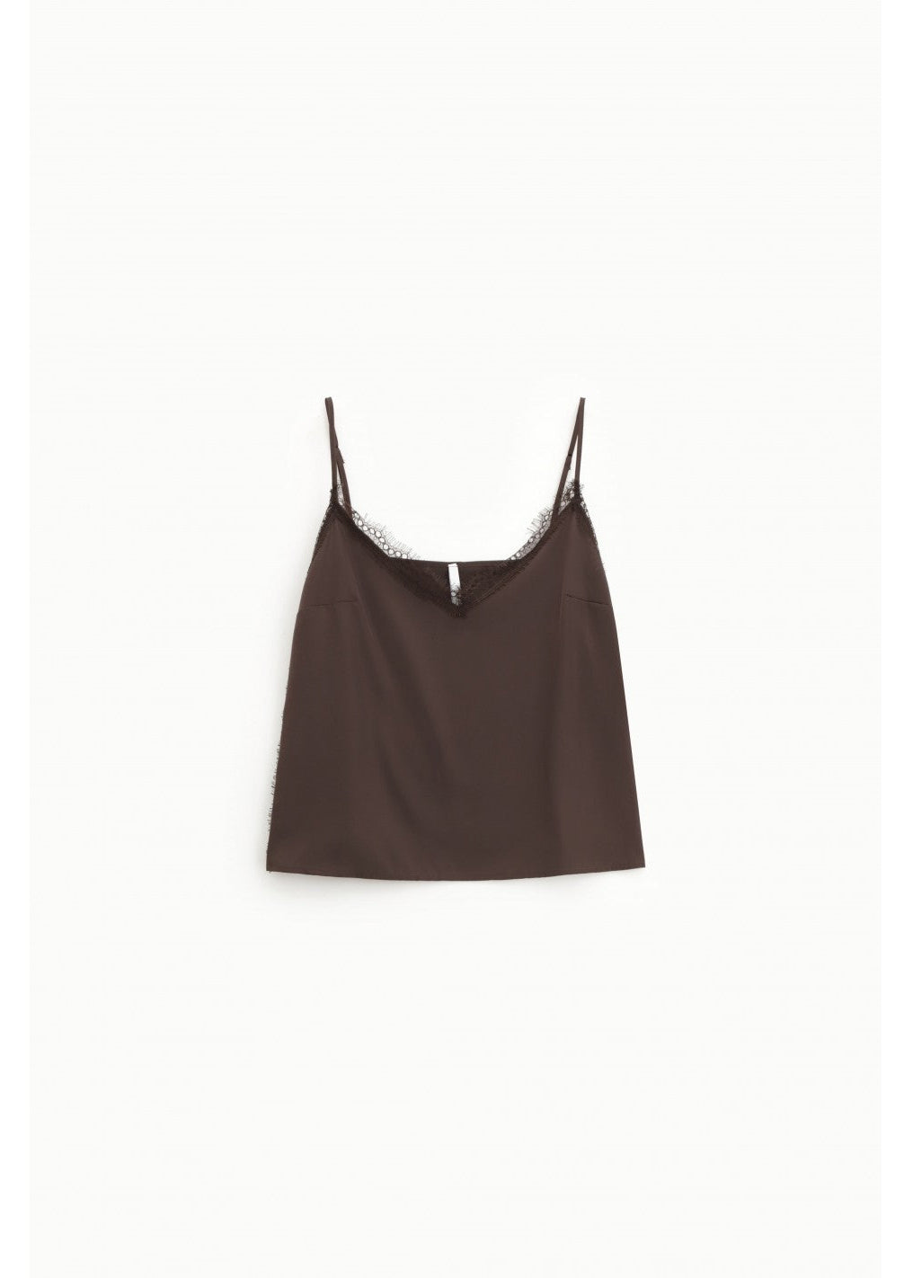 Caraco dentelle satin chocolat