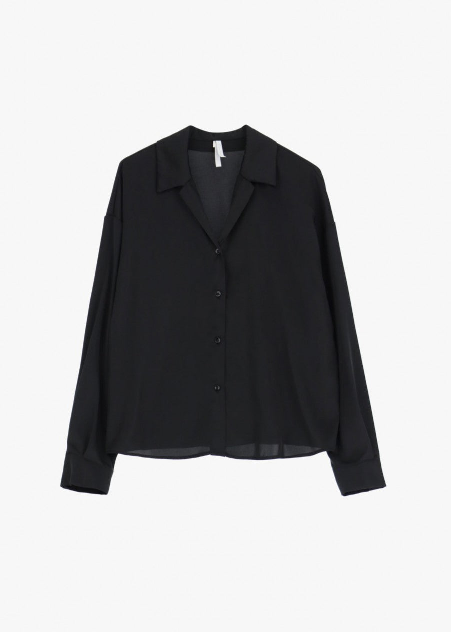 Chemise satin noir