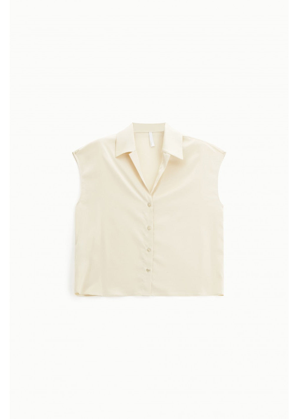 Chemisier sans manches satin champagne