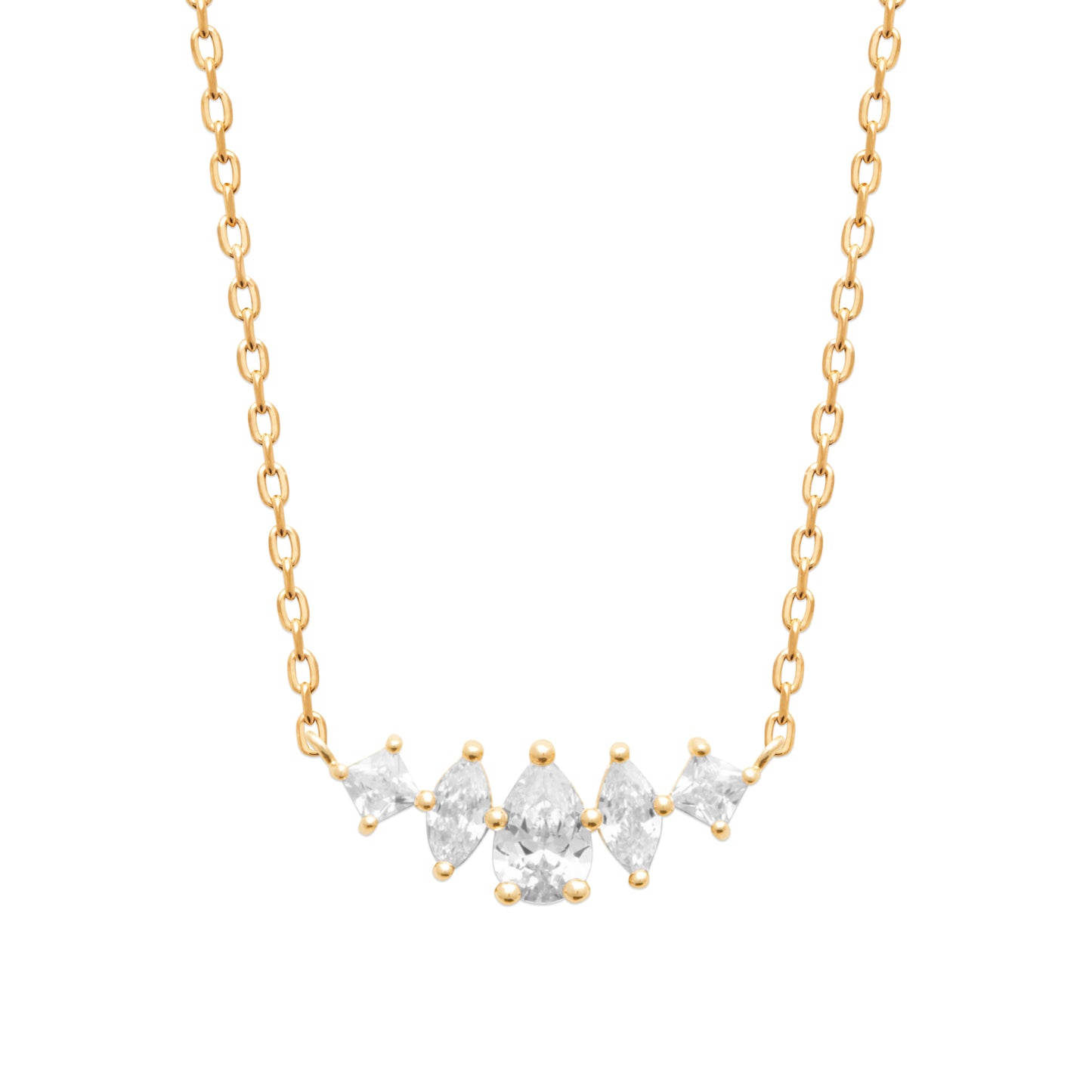Collier barre diamants