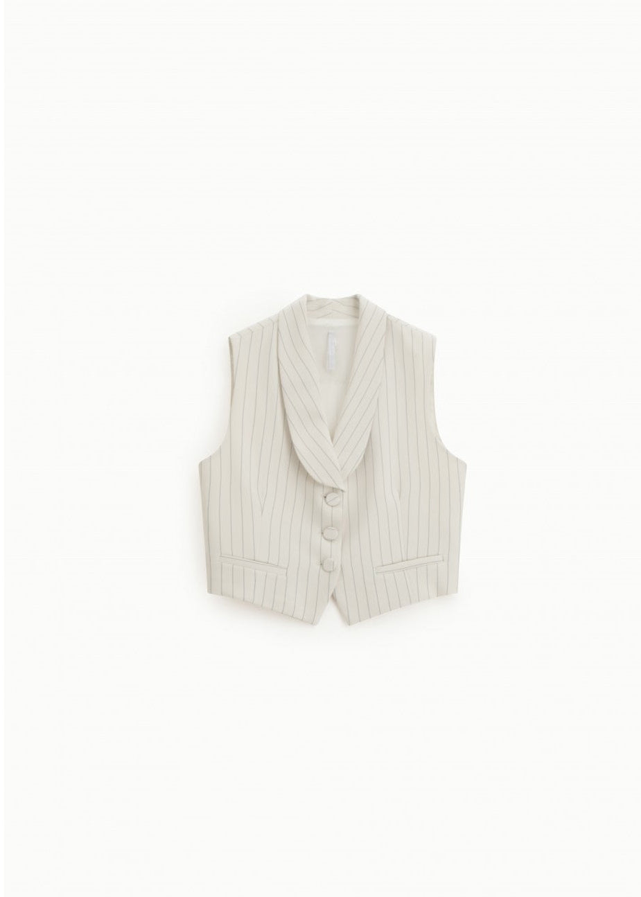 Gilet tailleur ecru