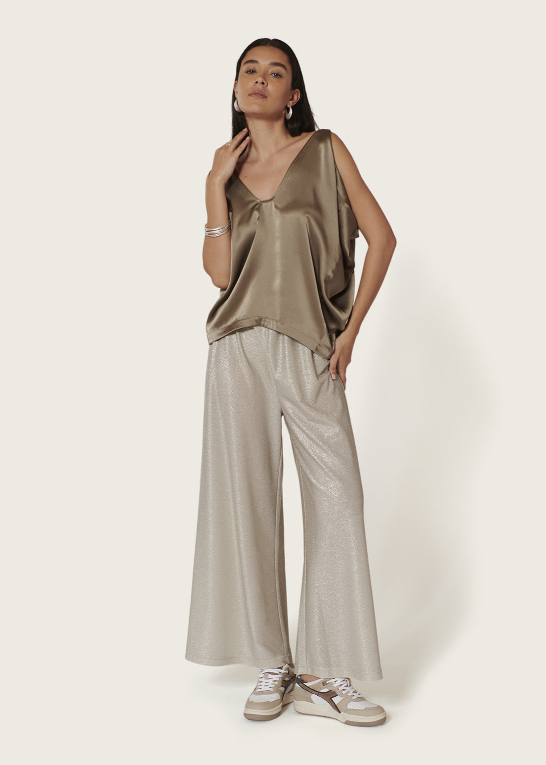 Pantalon Disco Doré