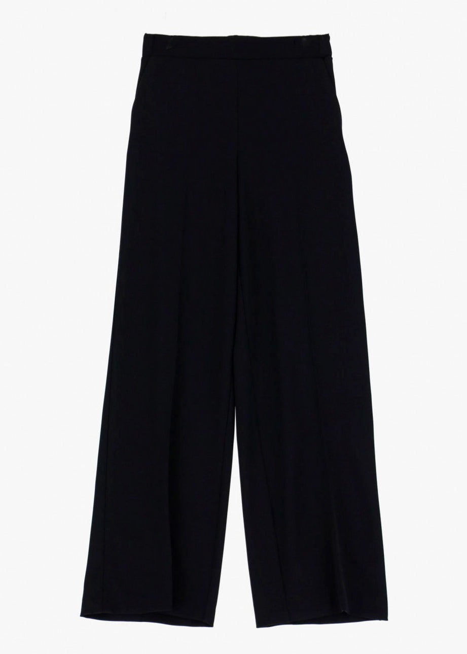 Pantalon fluide noir palazzo
