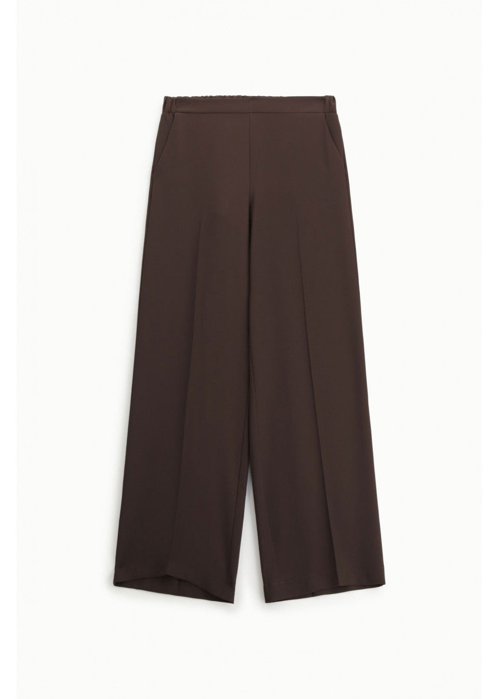 Pantalon fluide marron palazzo