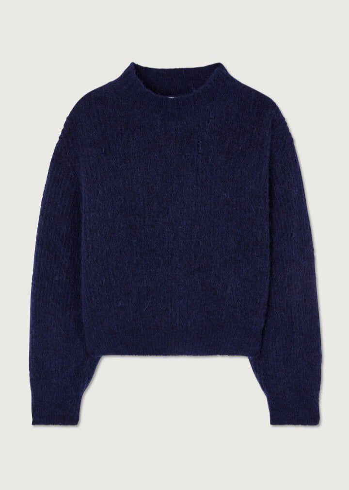Pull East col montant navy