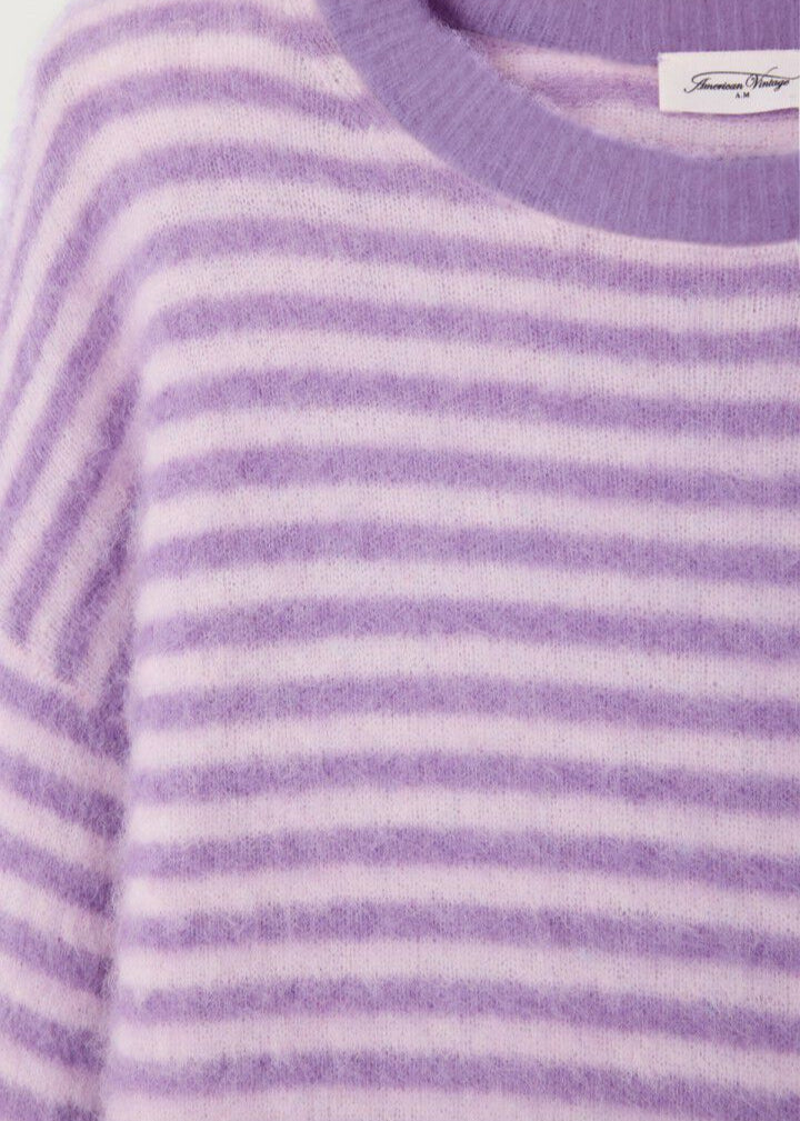 Pull Nenybay violet rayé