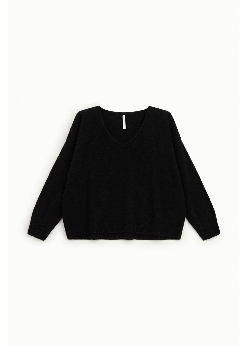 Pull Noir col V