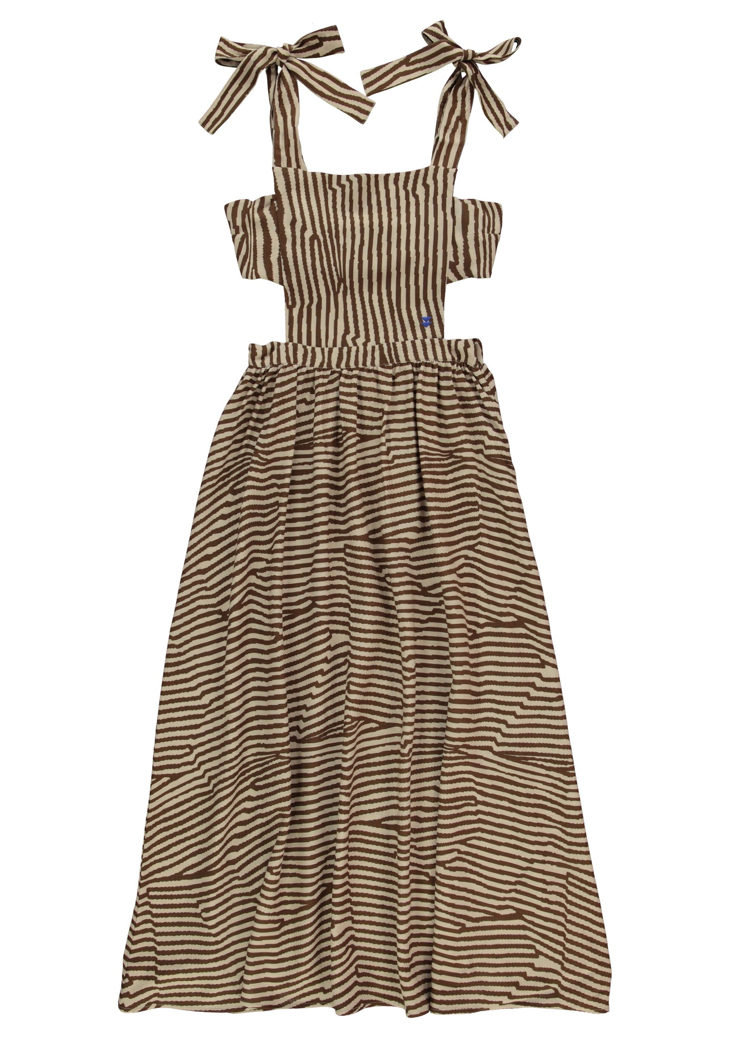 Robe longue Sand & browns stripes