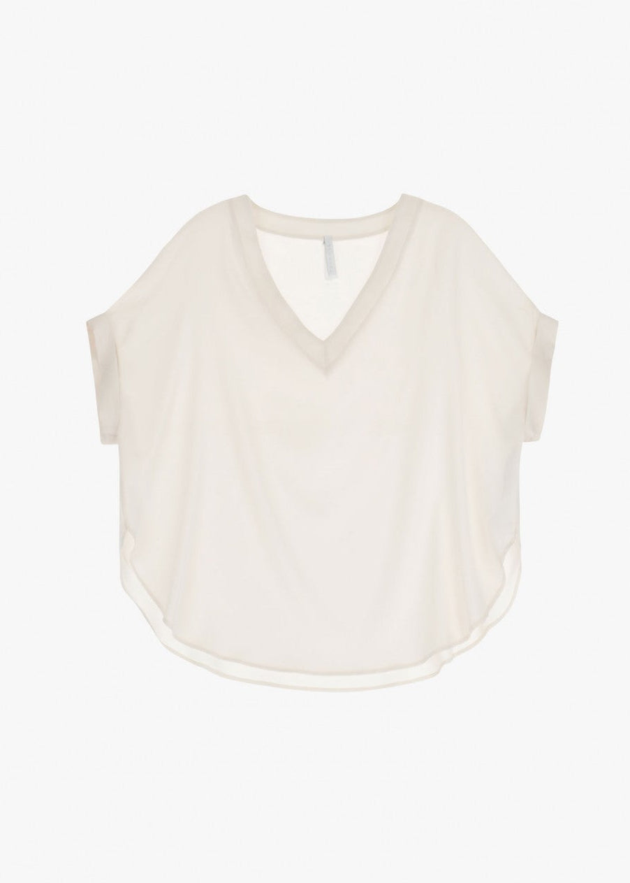T-shirt satin champagne