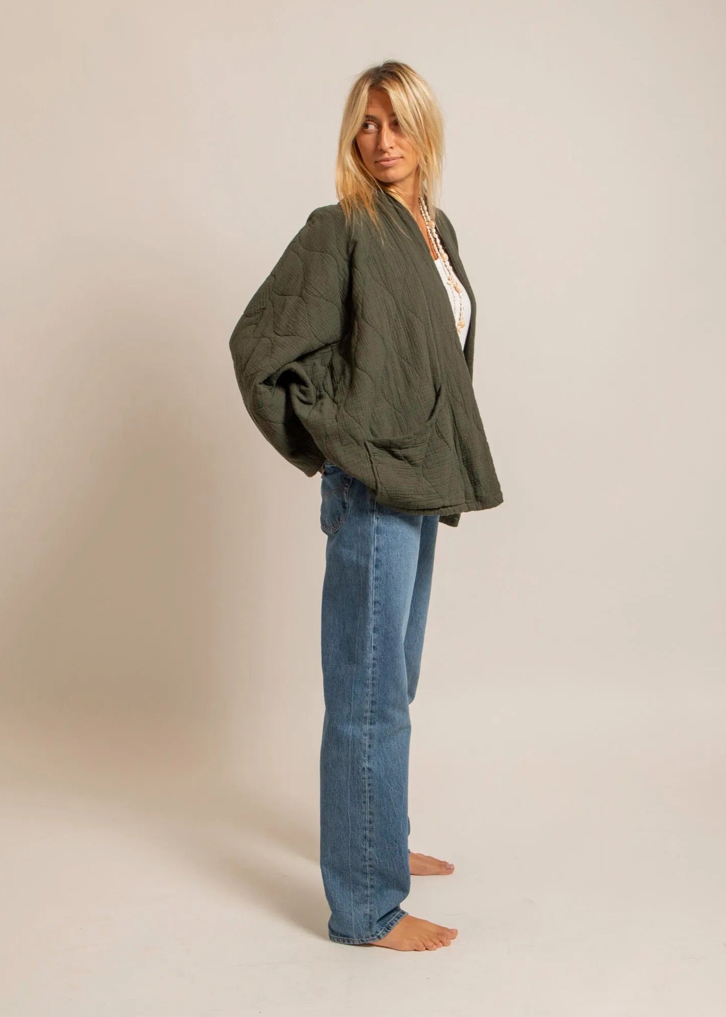 Veste Kimono CHICAGO Kaki