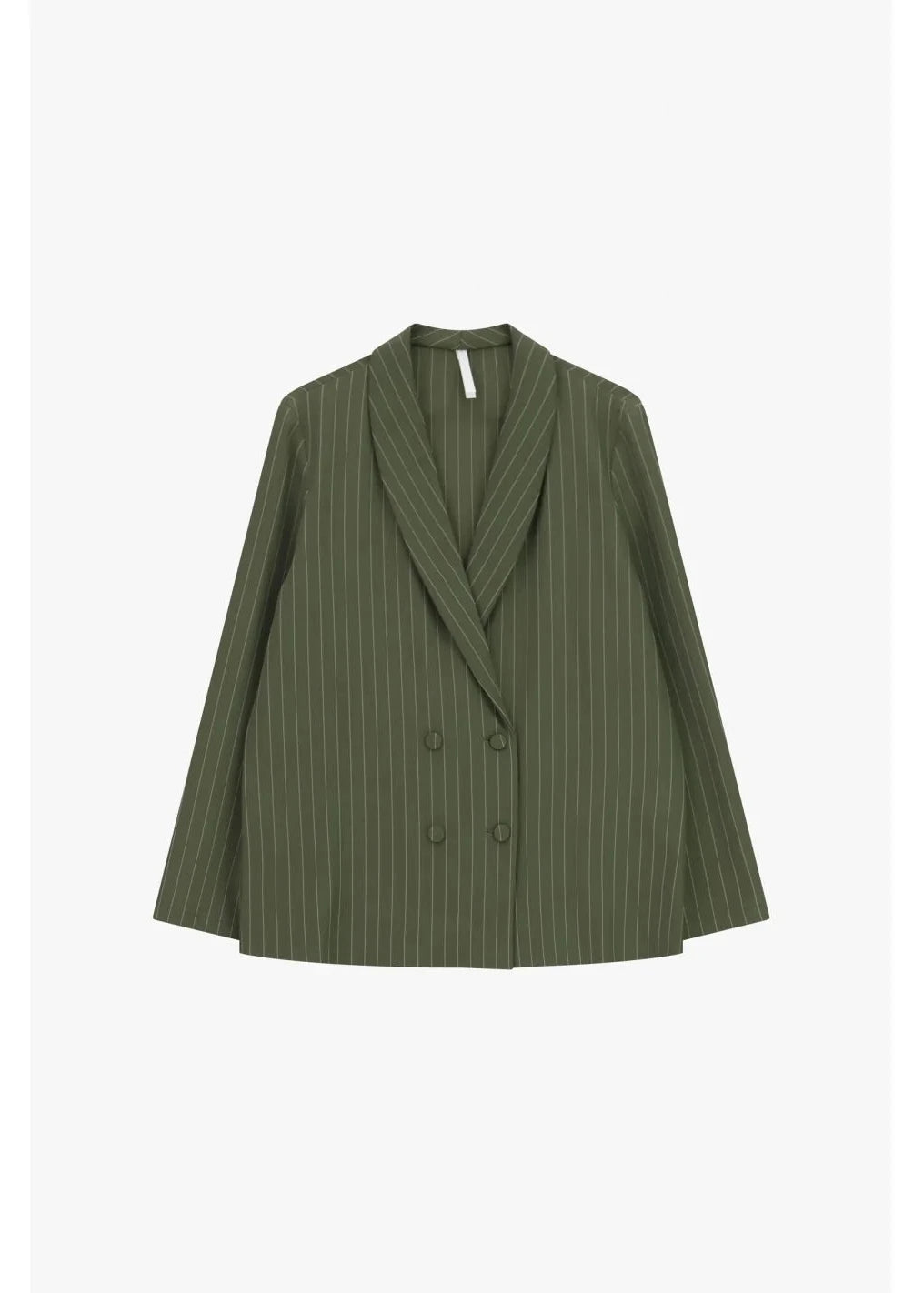 Blazer fluide kaki rayé