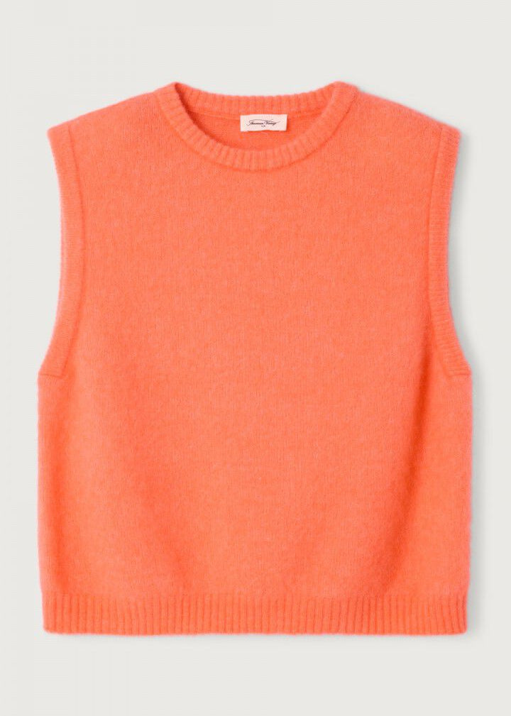 Pull Vitow sans manches Saumon