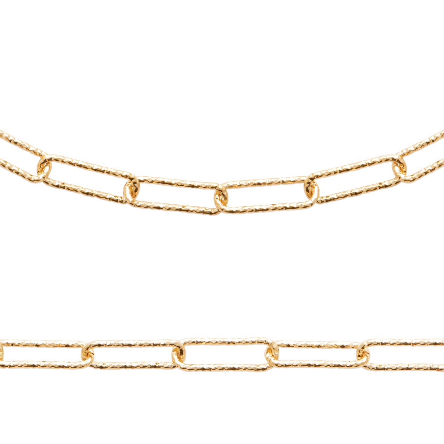 Collier maillons martelés