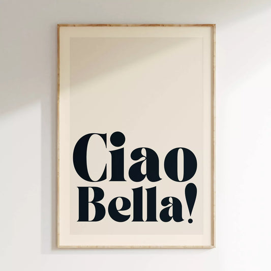 Affiche Ciao Bella Noir - Len Concept