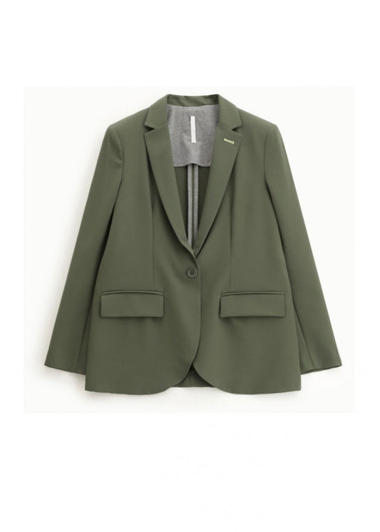Blazer droit kaki