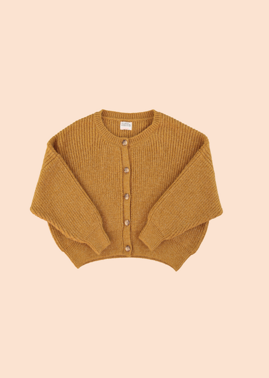 Cardigan Camel avec lurex doré