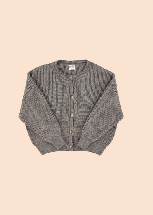 Cardigan Gris avec lurex doré