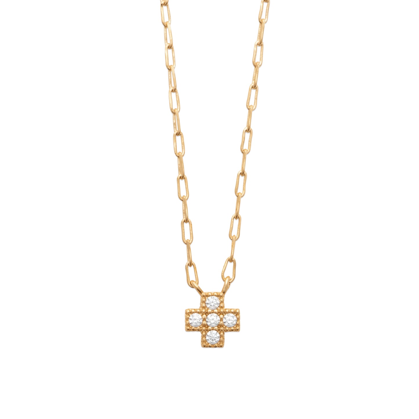 Collier croix carrée