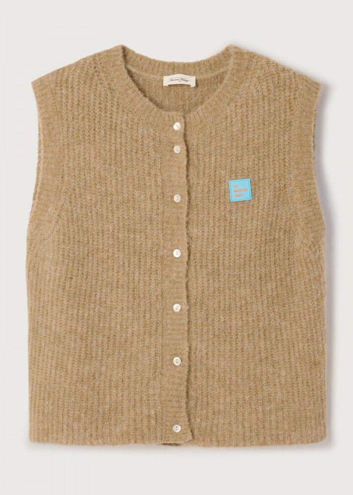Gilet East sans manches sable