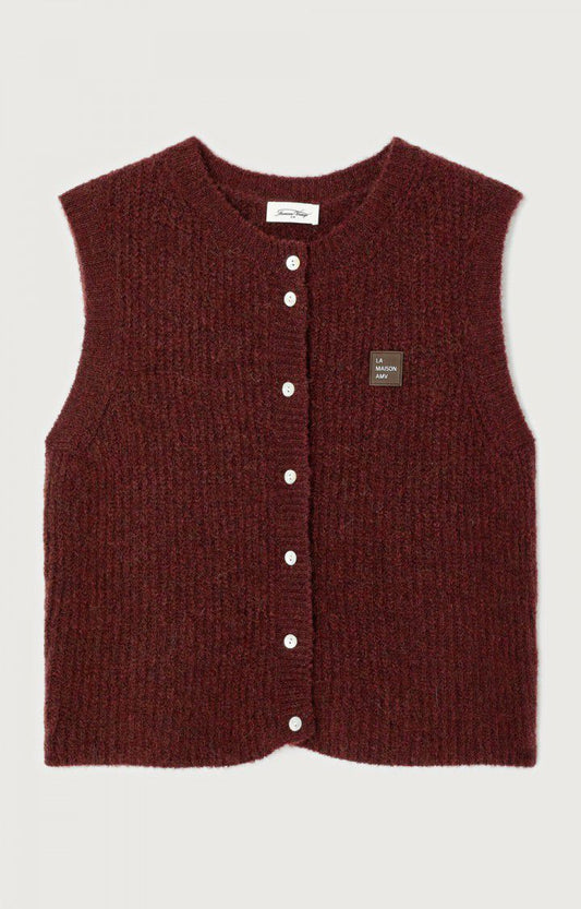 Gilet East sans manches acerola