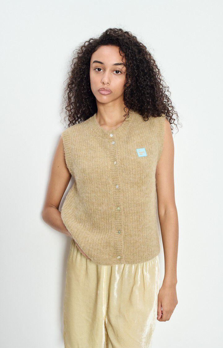 Gilet East sans manches sable