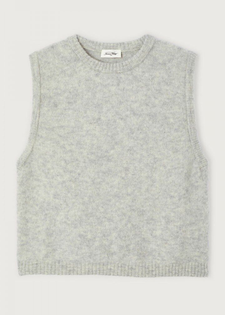 Pull Vitow sans manches Gris