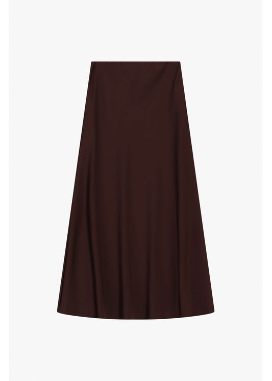 Jupe satin bordeaux