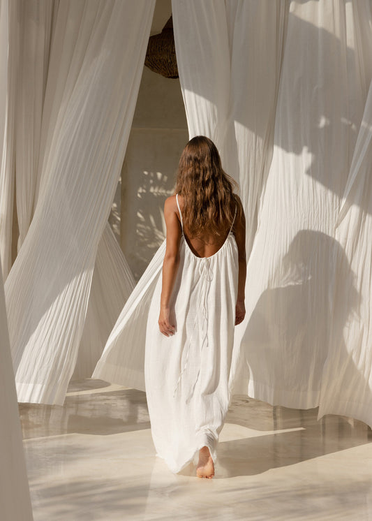 Robe Palm Beach blanc