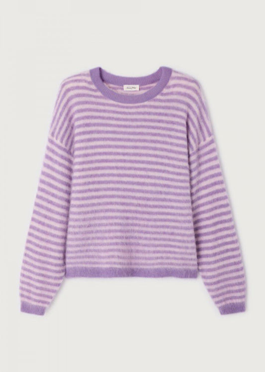 Pull Nenybay violet rayé