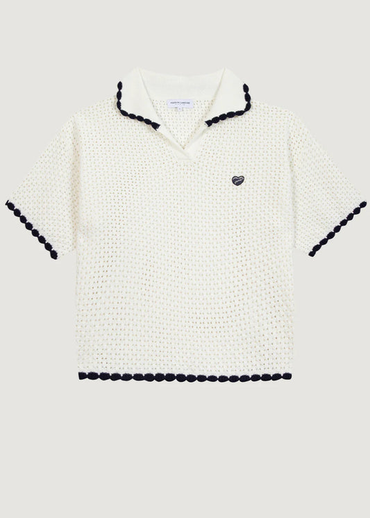 Polo Crochet Manches Courtes