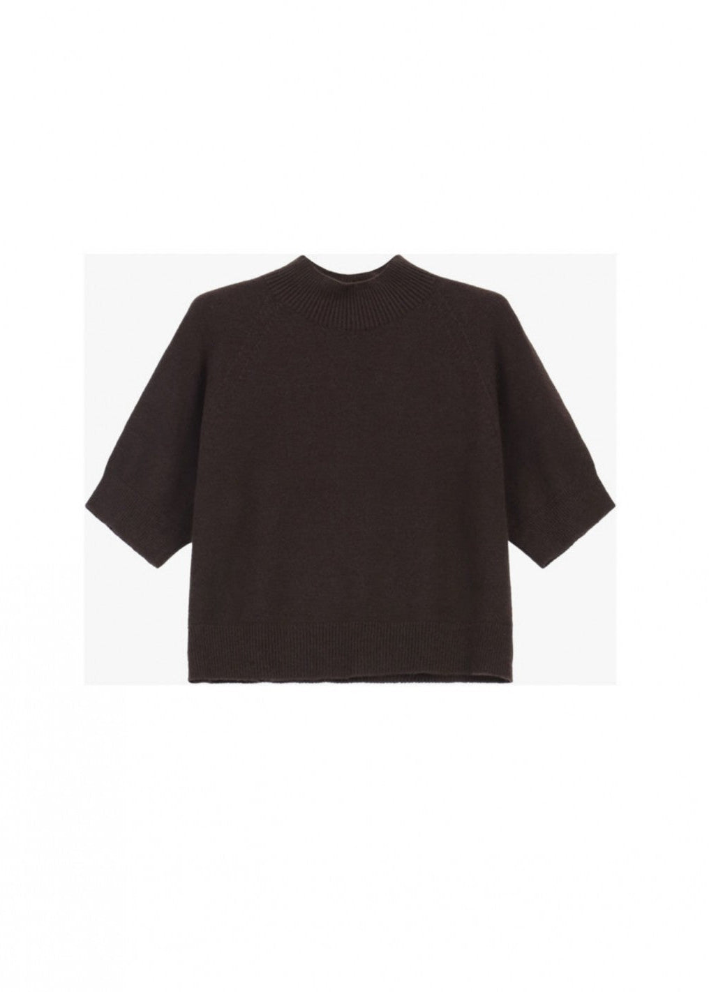 Pull manches courtes marron