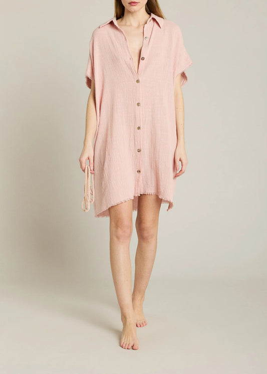 Robe courte Mykonos rose