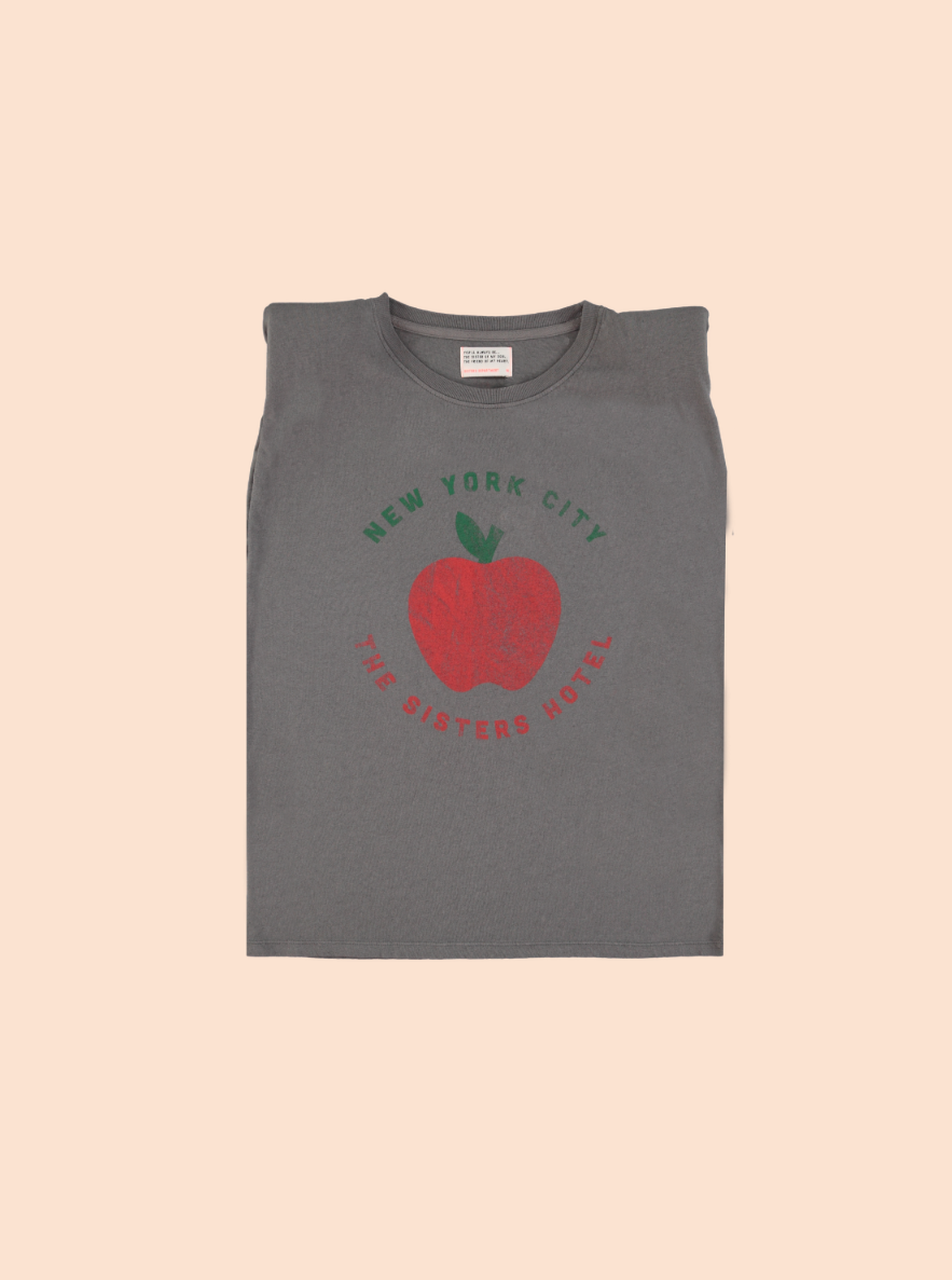 T-shirt sans manches avec épaulettes Gris foncé