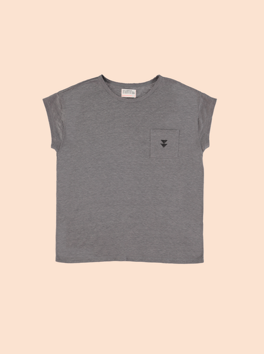 T-shirt en lin gris