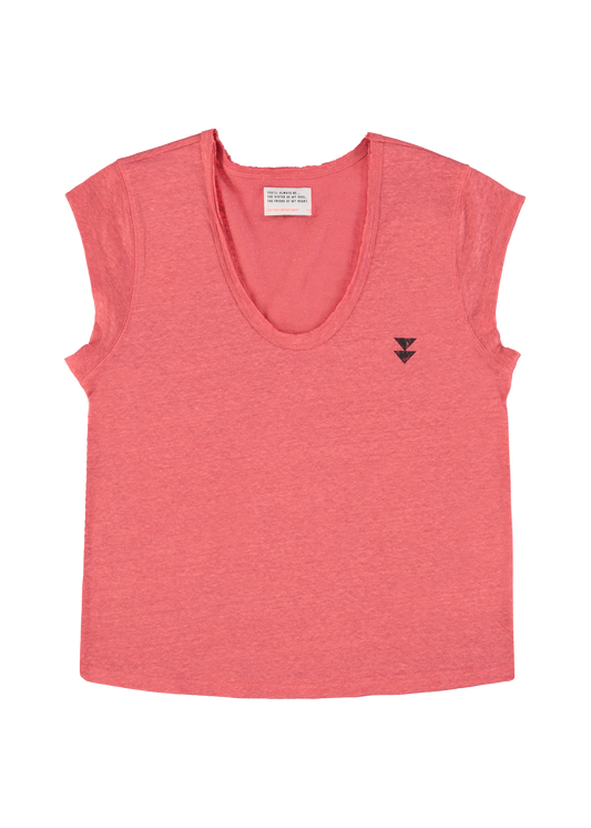 T-shirt lin coral