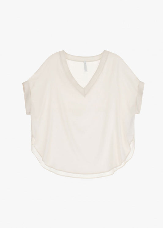 T-shirt satin champagne