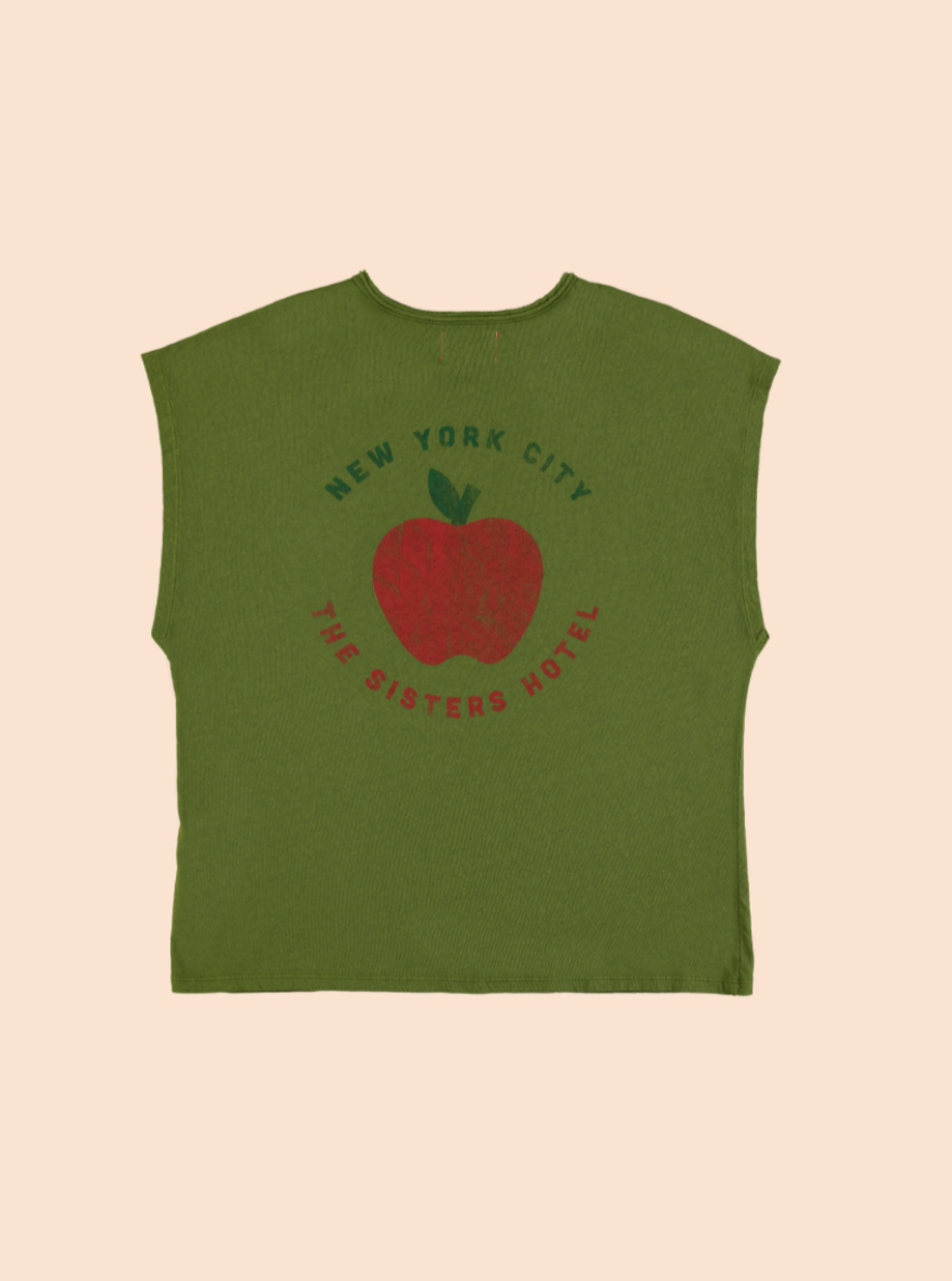 T-shirt sans manches Vert olive