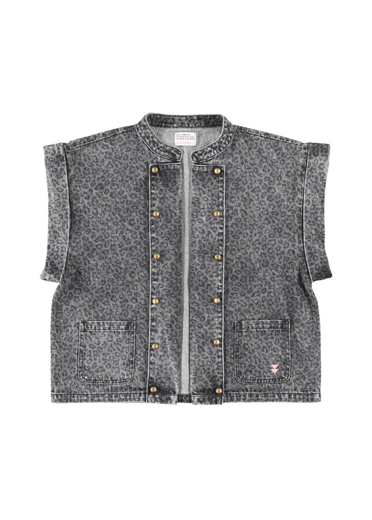 Veste léopard sans manches