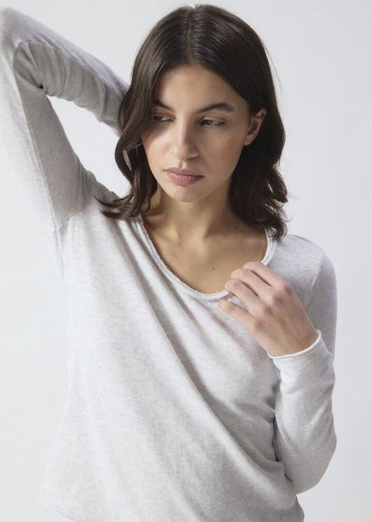 T-shirt Sonoma manches longues col U arctique